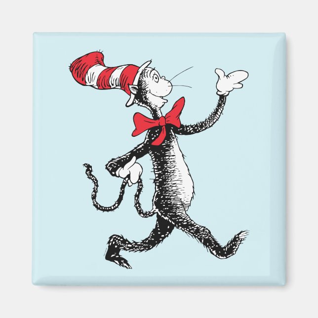 Imán Dr. Seuss | El gato en el sombrero pasea (Frente)