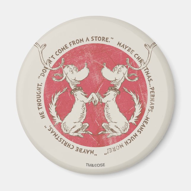 Imán Dr. Seuss | El Grinch | Máx. - Cita de Navidades (Frente)