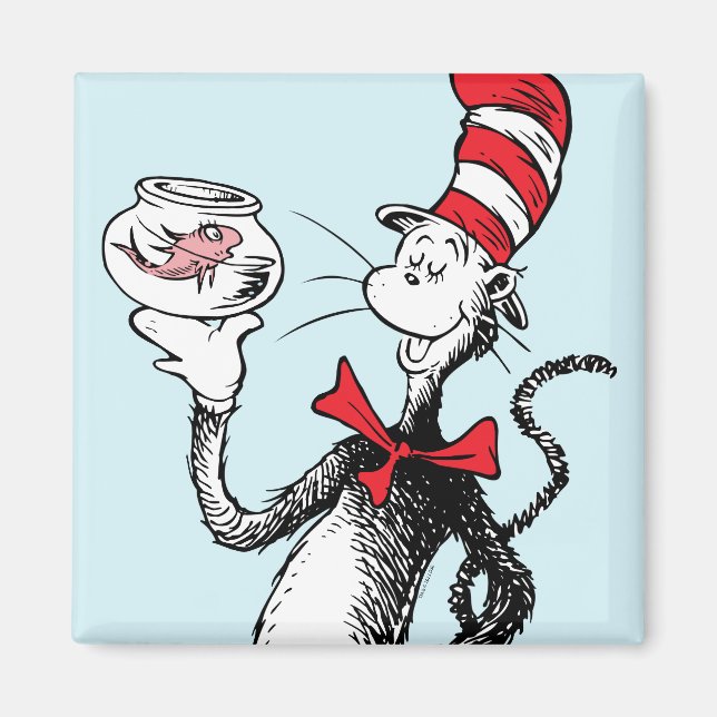 Imán Dr. Seuss | Gato en el Gorra y Krinklebine (Frente)