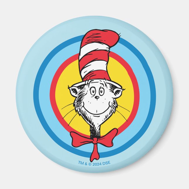 Imán Dr. Seuss | Gato en el gráfico de la cabeza del Go (Frente)