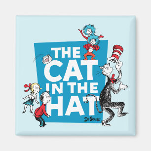 Imán Dr. Seuss   Gato en el logotipo del Gorra - Caract