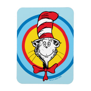 Imán Dr. Seuss   Gráfico de la cabeza del gato en el so