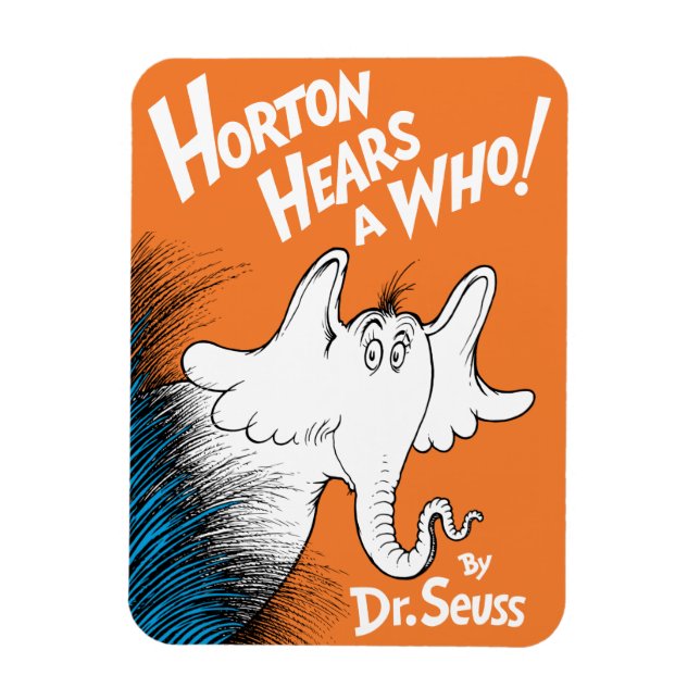 Imán Dr. Seuss | Horton escucha a Quién el libro (Vertical)