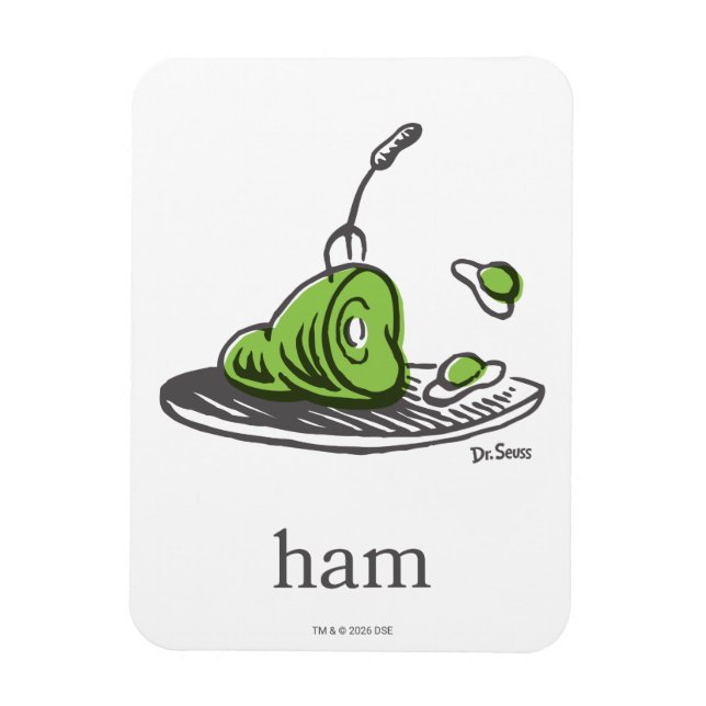 Imán Dr. Seuss | Huevos verdes con jamón (Vertical)