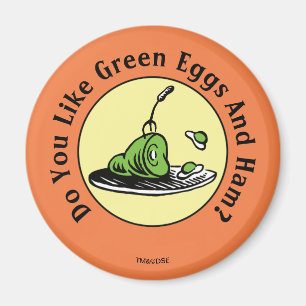 Imán Dr. Seuss   Icono de Huevos Verdes con Jamón