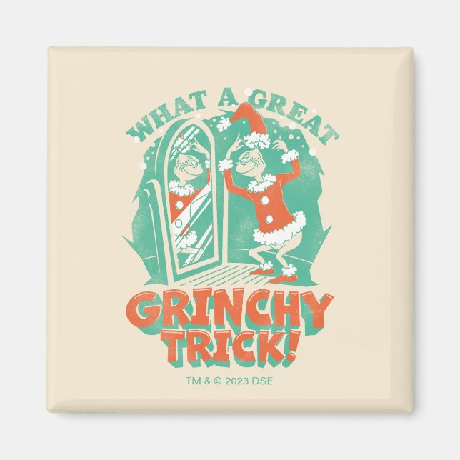 Imán Dr. Seuss | ¡Qué gran truco Grinchy! (Frente)