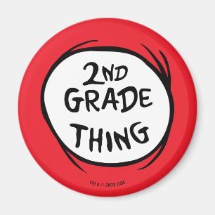 Imán Dr. Seuss   Thing 1 Thing 2 - 2nd Grade Thing