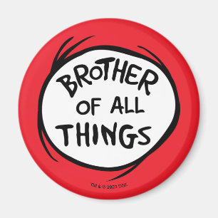 Imán Dr. Seuss Thing 1 Thing 2 - Hermano de todas las c