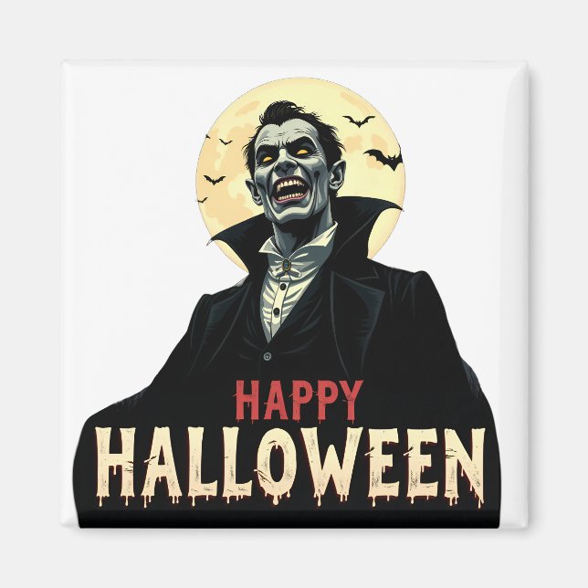 Imán Drácula te desea una noche aterradora (Frente)