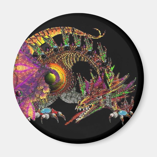 Imán DRAGO / FANTASÍA DRAGON Negro (Frente)