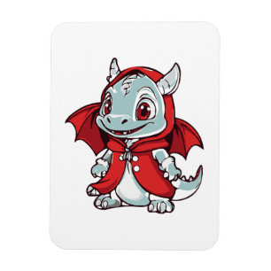 Imán Dragón Albino en Rojo