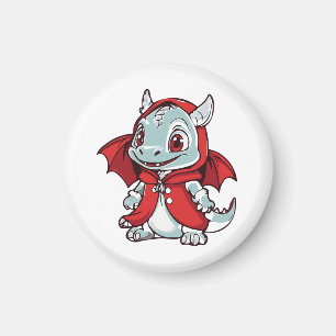 Imán Dragón Albino en Rojo