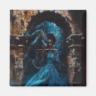 Imán Dragón azul