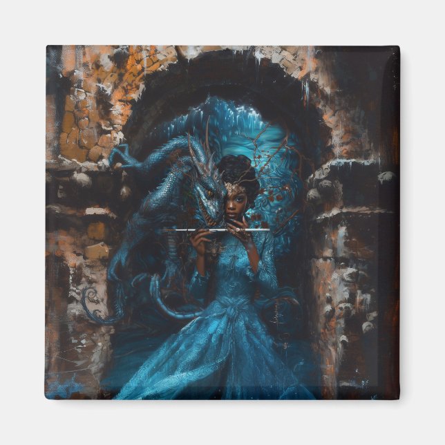 Imán Dragón azul (Frente)