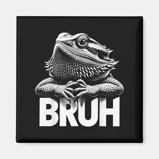 Imán Dragón Barbudo Bruh (Frente)