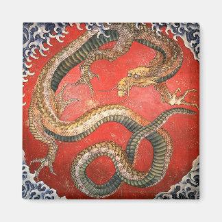 Imán Dragón, Bella Artes japonés de Hokusai