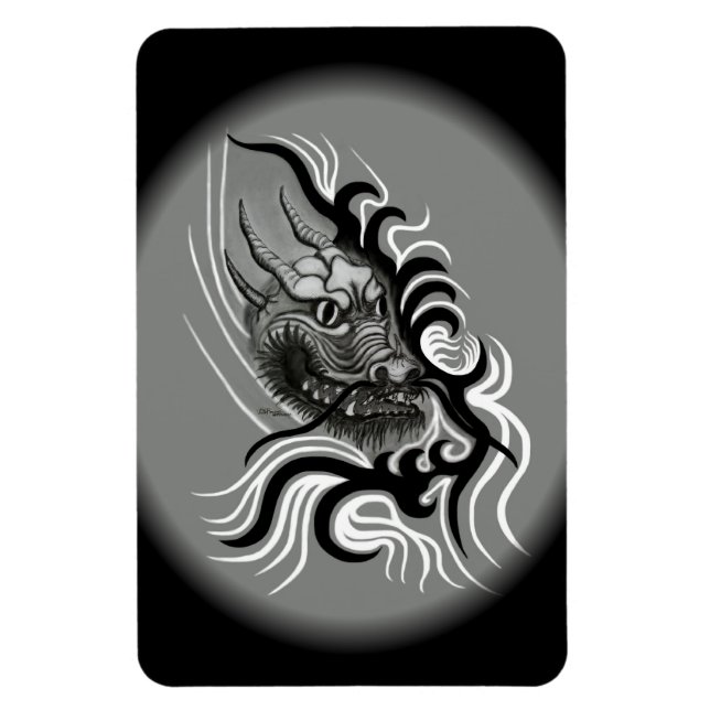 Imán Dragón chino en tatuaje (Vertical)