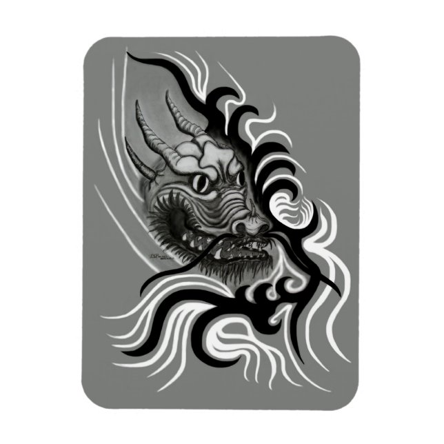 Imán Dragón chino en tatuaje (Vertical)