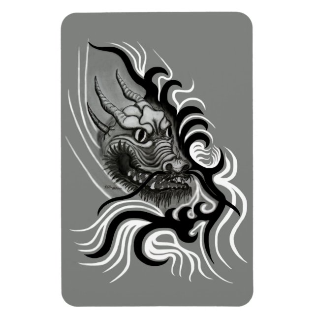 Imán Dragón chino en tatuaje (Vertical)