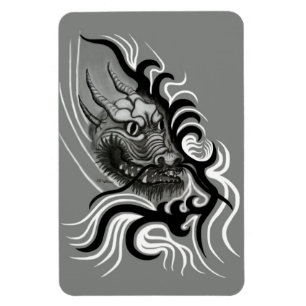 Imán Dragón chino en tatuaje