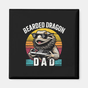 Imán Dragón de barba Papá Videojuego Vintage Lizard Rep
