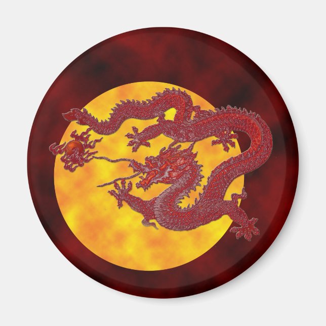 Imán Dragón de cera roja (Frente)