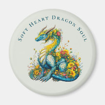 Dragón de Corazón Suave Alma Caprichosa Arte Flora