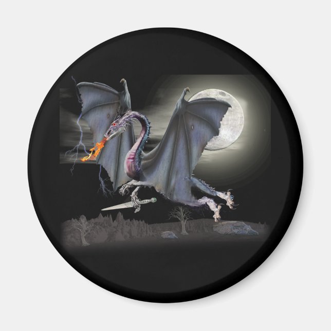 Imán Dragón de fantasía (Frente)