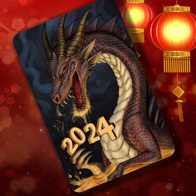 Imán Dragón de la madera 2024 Año Nuevo chino años luna (Subido por el creador)