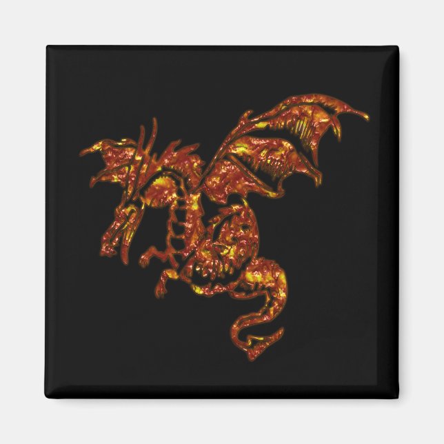 Imán Dragón de llamas (Frente)