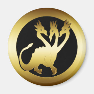 IMÁN DRAGÓN DE ORO DE TRES CABEZAS