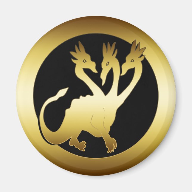 IMÁN DRAGÓN DE ORO DE TRES CABEZAS (Frente)