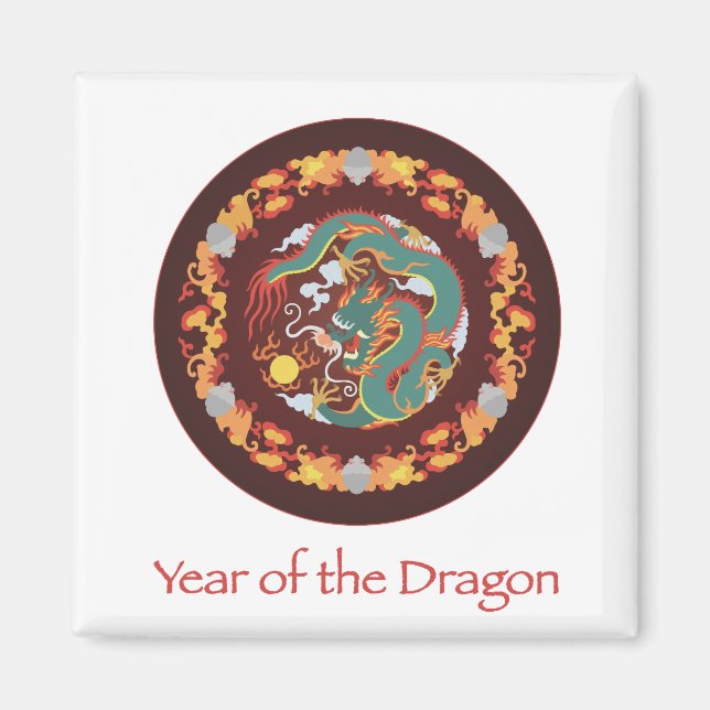 Imán Dragón de Swirling (Frente)