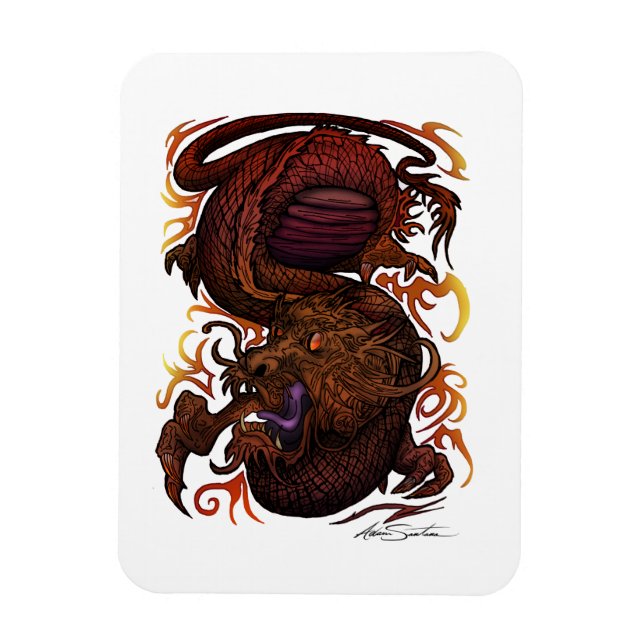 Imán Dragón (Diseño de firma) (Vertical)