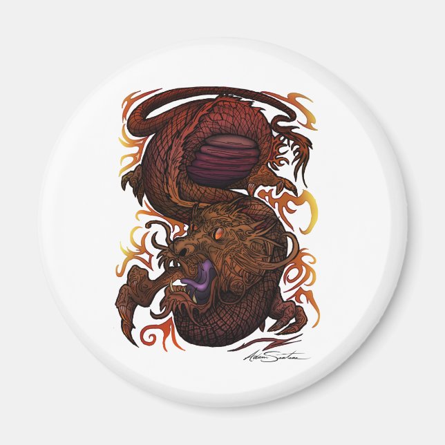 Imán Dragón (Diseño de firma) (Frente)