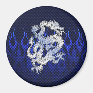 Imán Dragón en cromo como los estilos de fibra de carbo