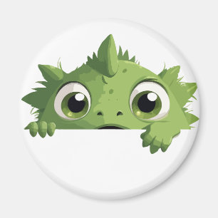 Imán Dragon Peeking Cute Adorable Gracioso Personalizad