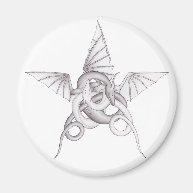 Imán Dragon Pentagram (Frente)