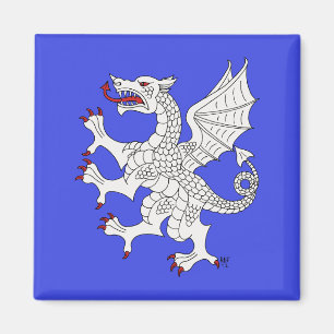 Imán Dragon Rampant Argent