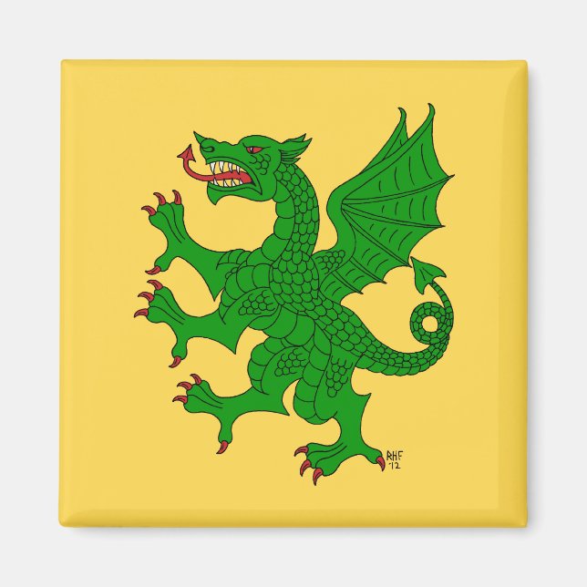 Imán Dragon Rampant Vert (Frente)