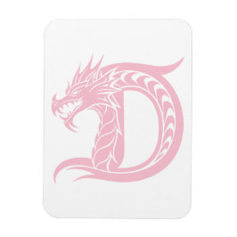 Imán Dragon Styled Letter D, Dragon Alphabet, Monogram