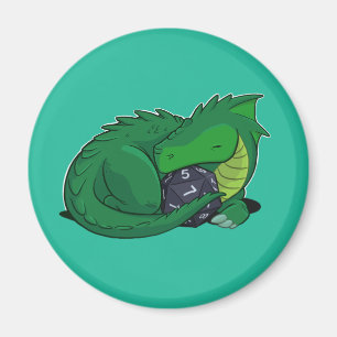 Imán Dragón verde D20