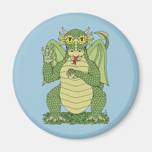 Imán Dragón verde lindo