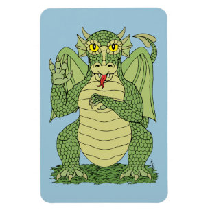 Imán Dragón verde lindo