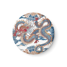 dragón volador azulPillow