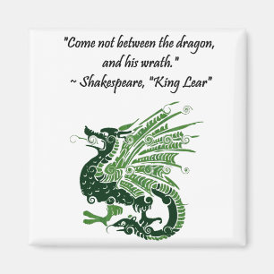 Imán Dragón y su ira Shakespeare Rey Lear Personalizado