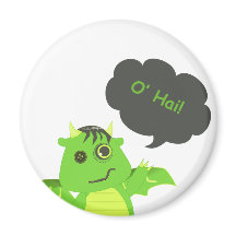 Dragón Zombie con botón ojo