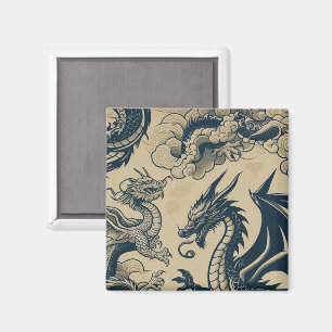 Imán Dragones de fantasía antigüados