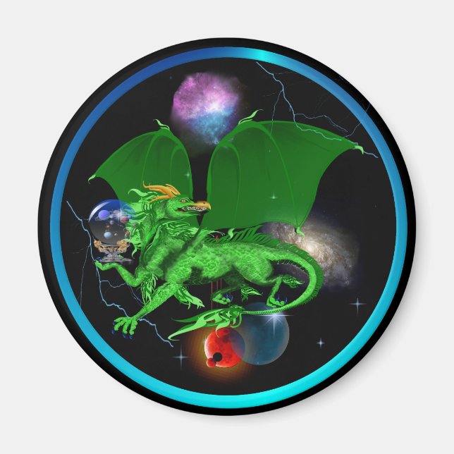 Imán Dragones del Universo Verde (Frente)