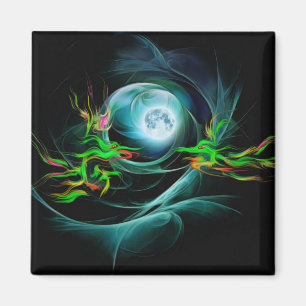 Imán Dragones verdes y la Luna